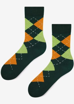 SKARPETY MARILYN MEN RHOMBUS GREEN/ORANGE
