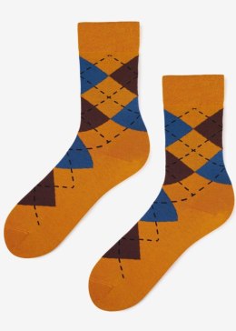 SKARPETY MARILYN MEN RHOMBUS YELLOW/BLUE