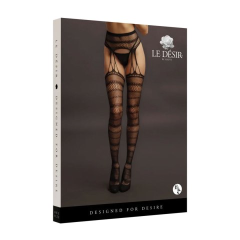 Suspender Striped Pantyhose - One Size