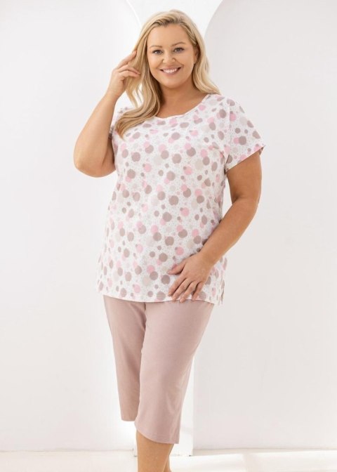 PIŻAMA REGINA DAMSKA 730 BEŻ XXL-3XL