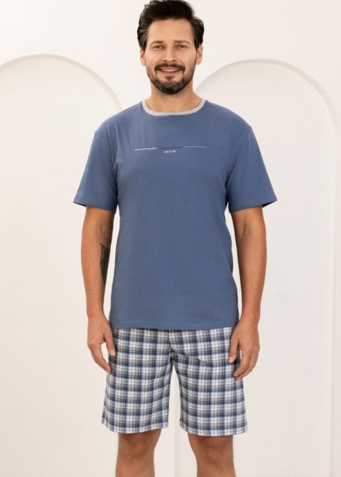 PIŻAMA REGINA MĘSKA 502 NIEBIESKI XXL-3XL