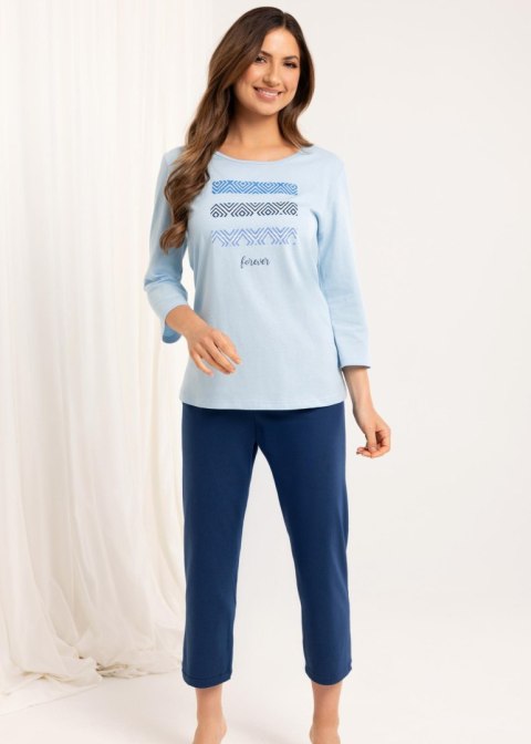 1 PIŻAMA REGINA DAMSKA 709 NIEBIESKI XXL-3XL PROMO