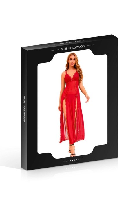 Long,sexy red nightgown + thong SM