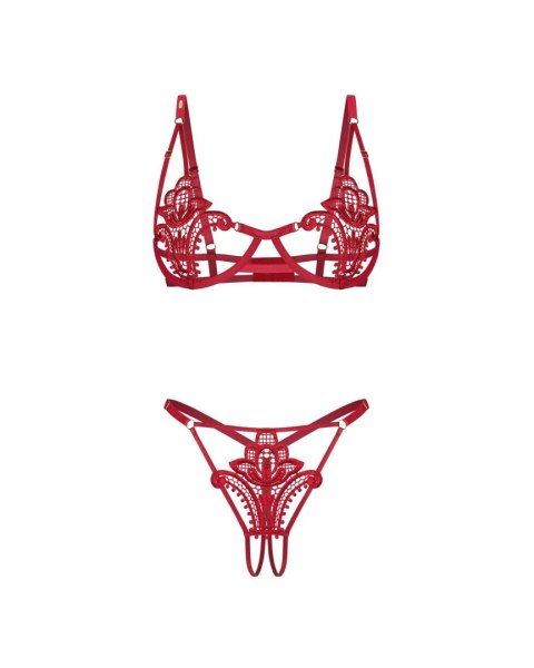 Luise Sublim Red komplet 2-częściowy otwarty