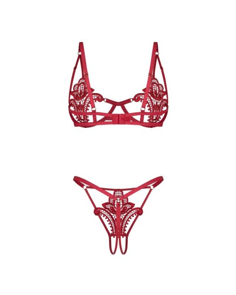 Luise Sublim Red komplet 2-częściowy otwarty