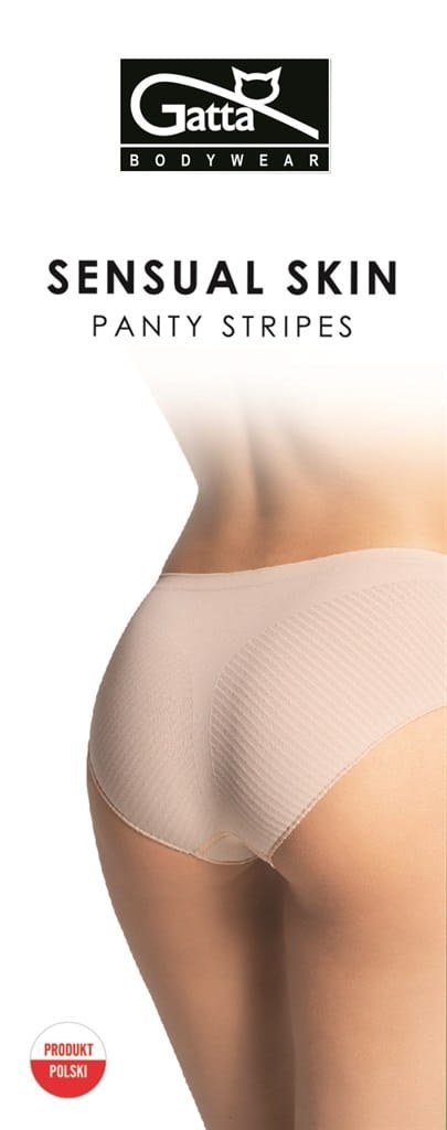 1 FIGI GATTA PANTY STRIPES SENSUAL SKIN BLACK PROMO