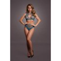Duo Net Key-Hole Bra Set - One Size - Blue