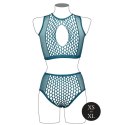 Duo Net Key-Hole Bra Set - One Size - Blue