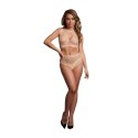 Duo Net Key-Hole Bra Set - One Size - Nude