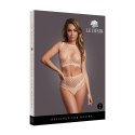 Duo Net Key-Hole Bra Set - One Size - Nude