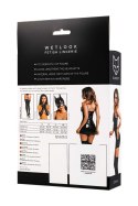 Glossy Mirabell,dress,wetlook,black -