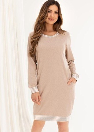 KOSZULA REGINA DAMSKA 159 BEŻ XXL-3XL