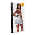Dress with a set of garters,thigh straps,thong and necklace 110907