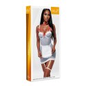 Dress with a set of garters,thigh straps,thong and necklace 110907