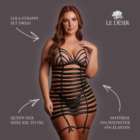 Lola - Strappy Set Dress - Size - Black
