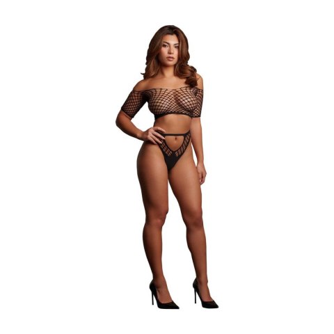 Melia - Open Work Set - One Size - Black