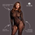 Roxy - Leopard Open Knit Cat Suit - One Size - Black
