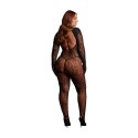 Roxy - Leopard Open Knit Cat Suit - Size - Black