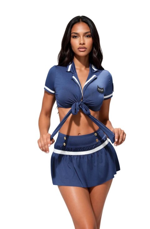 Top,skirt and thong 110900 blue