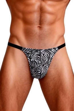 Sexy men's thong with zebra print -