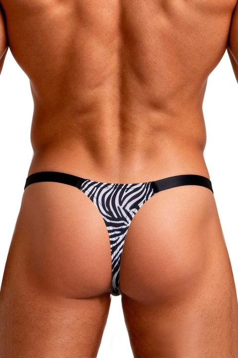Sexy men's thong with zebra print -
