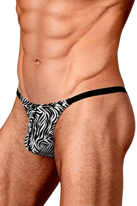 Sexy men's thong with zebra print -