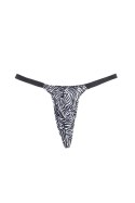 Sexy men's thong with zebra print -
