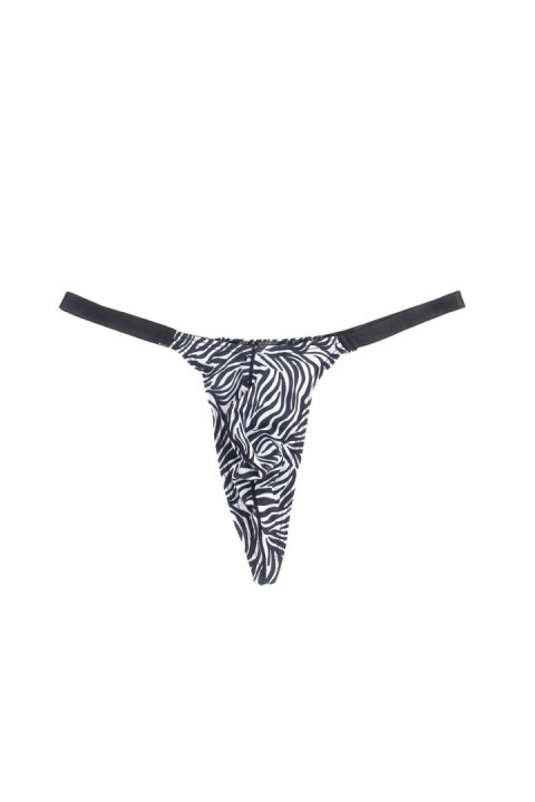 Sexy men's thong with zebra print -