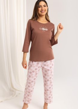 PIŻAMA REGINA DAMSKA 702 BRĄZ