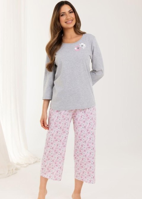 PIŻAMA REGINA DAMSKA 711 J MELANGE XXL-4XL