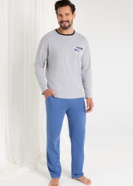 PIŻAMA REGINA MĘSKA 484 J MEL XXL-3XL