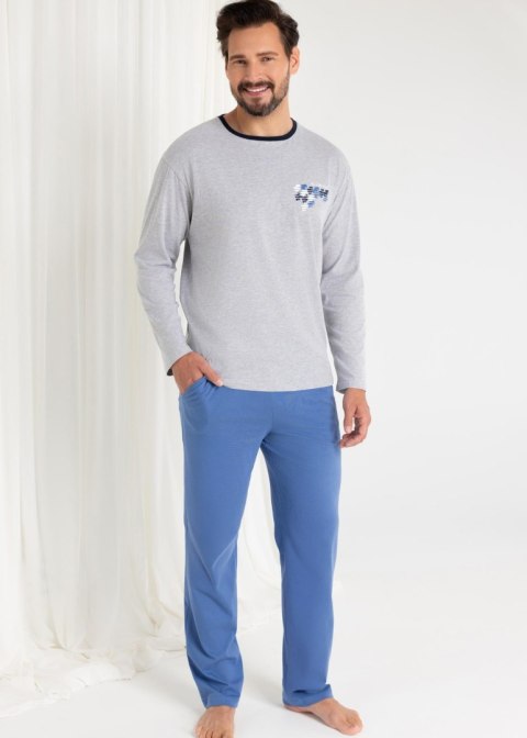 PIŻAMA REGINA MĘSKA 484 J MEL XXL-3XL