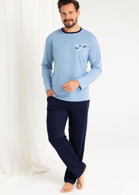 PIŻAMA REGINA MĘSKA 484 NIEBIESKI XXL-3XL