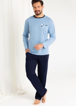 PIŻAMA REGINA MĘSKA 484 NIEBIESKI