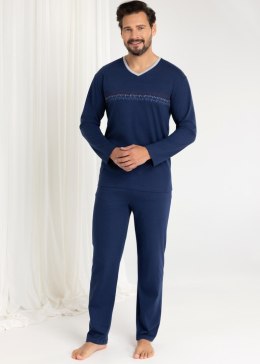 PIŻAMA REGINA MĘSKA 485 GRANAT XXL-3XL