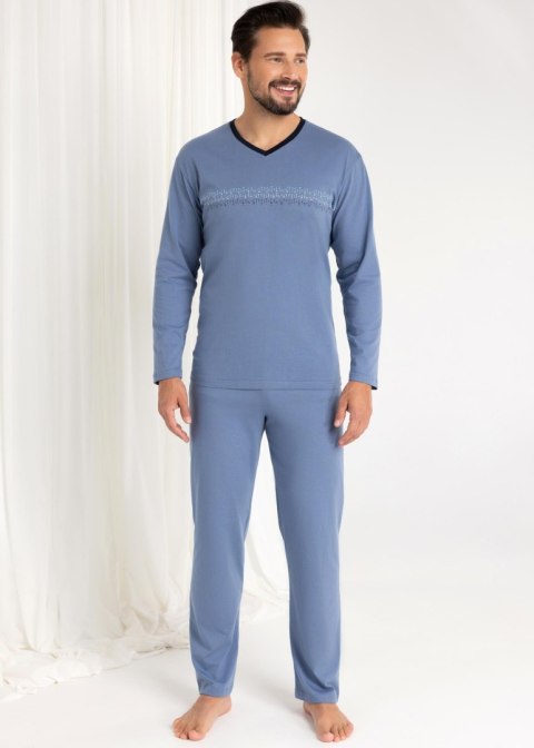 PIŻAMA REGINA MĘSKA 485 NIEBIESKI XXL-3XL