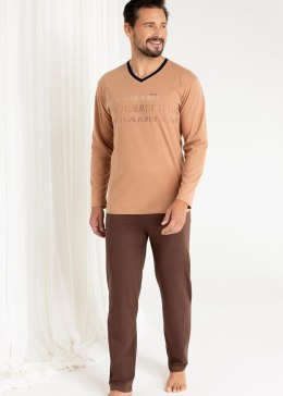 PIŻAMA REGINA MĘSKA 495 BEŻ XXL-3XL