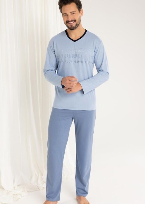 PIŻAMA REGINA MĘSKA 495 NIEBIESKI