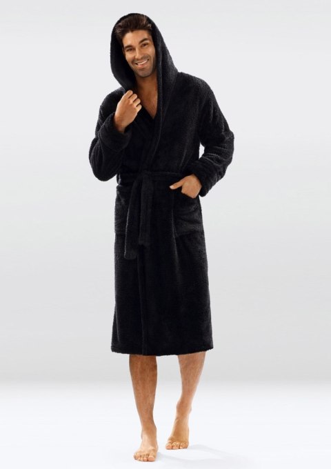 Podomka 130 Męska z kapturem PUCH CZARNY