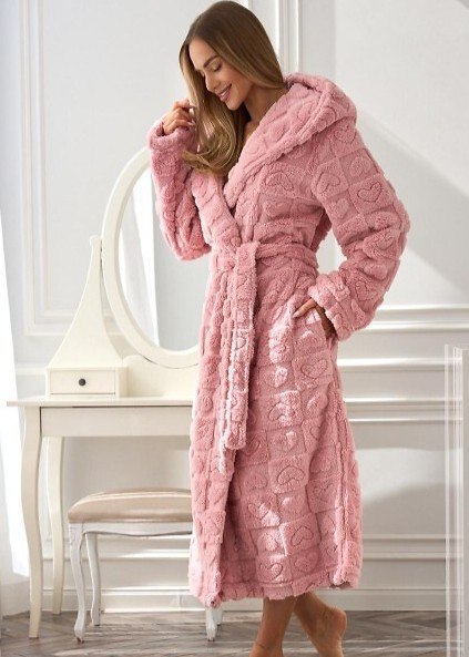 SZLAFROK L&L DAMSKI 2554 VALENTI PUDROWY RÓŻ